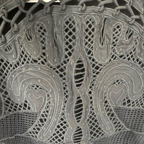 NWT SEA NEW YORK Liesel Embroidered Combo Long Sleeve Turtleneck Top Black - Picture 9 of 9